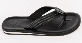 Saltrock Mens Utah Leather Flip Flops - Black